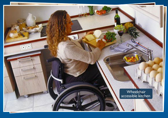 wheelchair accessible kitchen